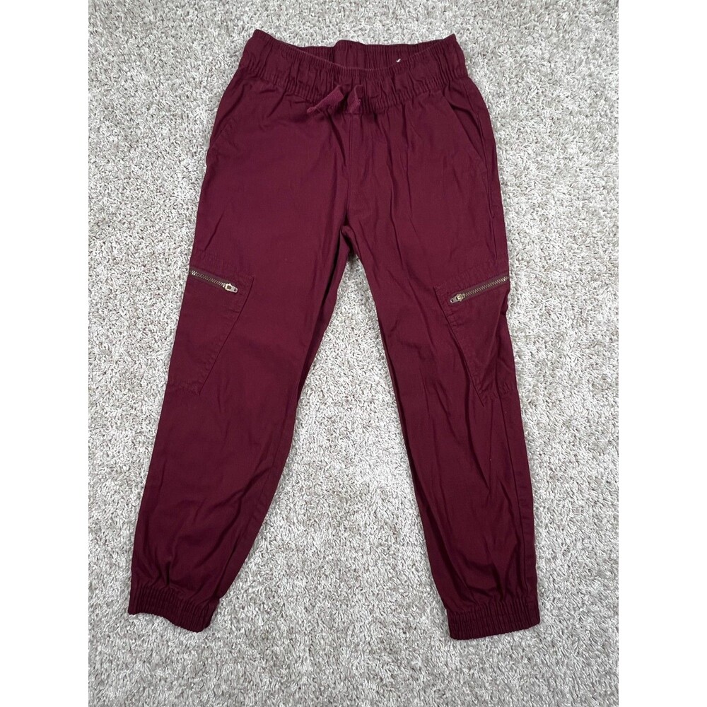 The Childrens Place Girls Cargo Jogger Pants Size 7 Burgundy